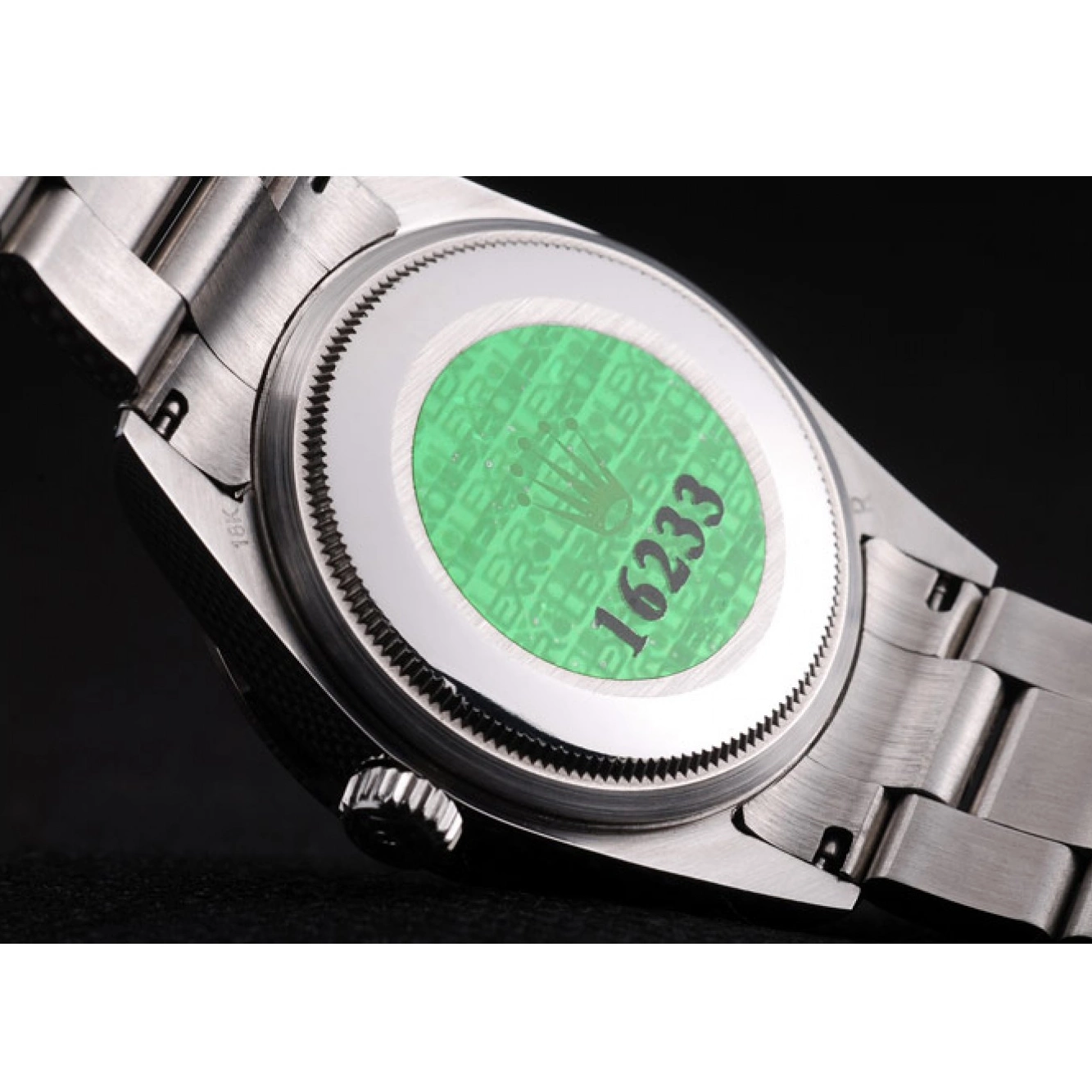 MiroTime 0806 Rolex Datejust Stainless Steel Silver Flowers Dial Diamond Plated rl305